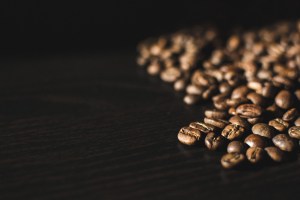 Coffee beans closeup