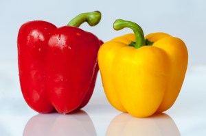 Red and orange bell peppers